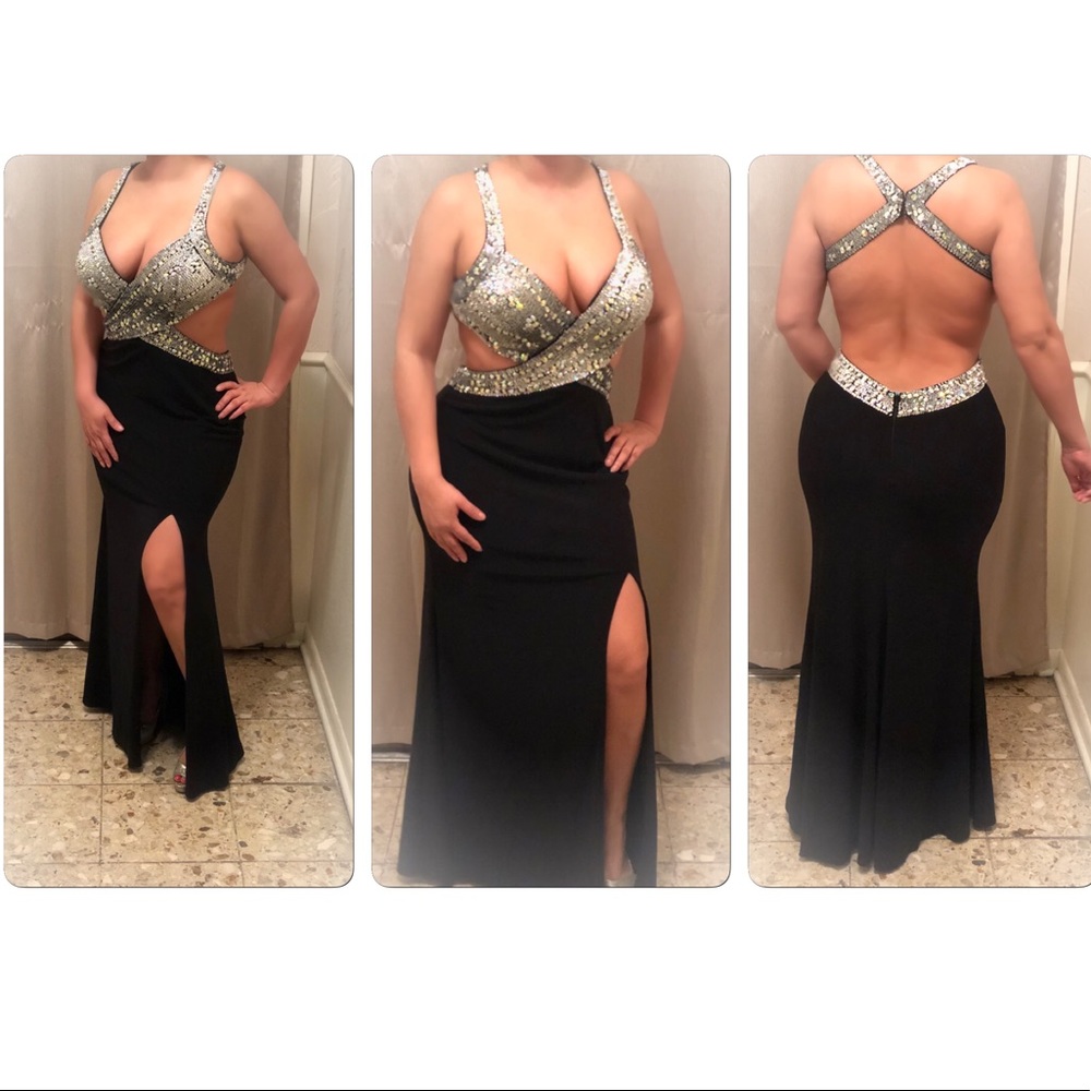 Black Sequins Dress